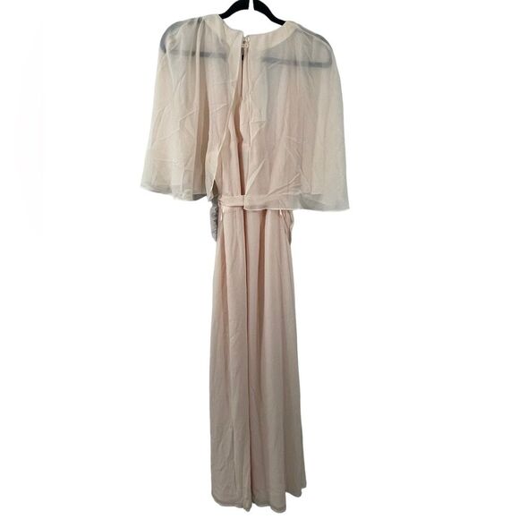 NWT ModCloth Wrapped in Rapture Light Pink Chiffon Maxi Dress Size Large - Picture 5 of 12